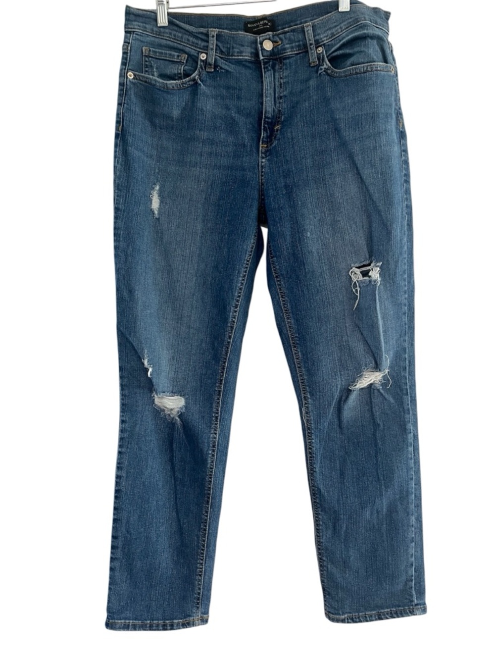 Banana Republic Distressed Dark Blue Girlfriend Jeans